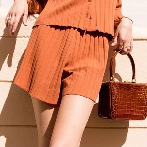COZeCO OOO Rib Shorts in Ochre